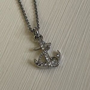 Fossil anchor necklace